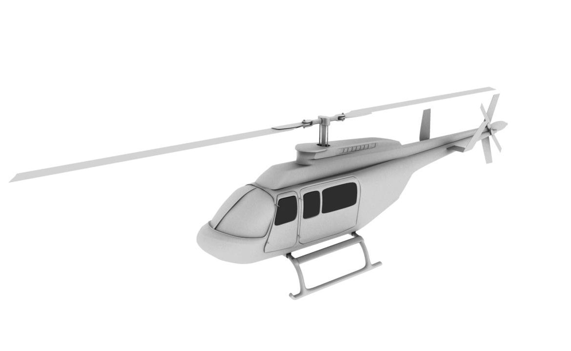 helicopter 3d model 129032
