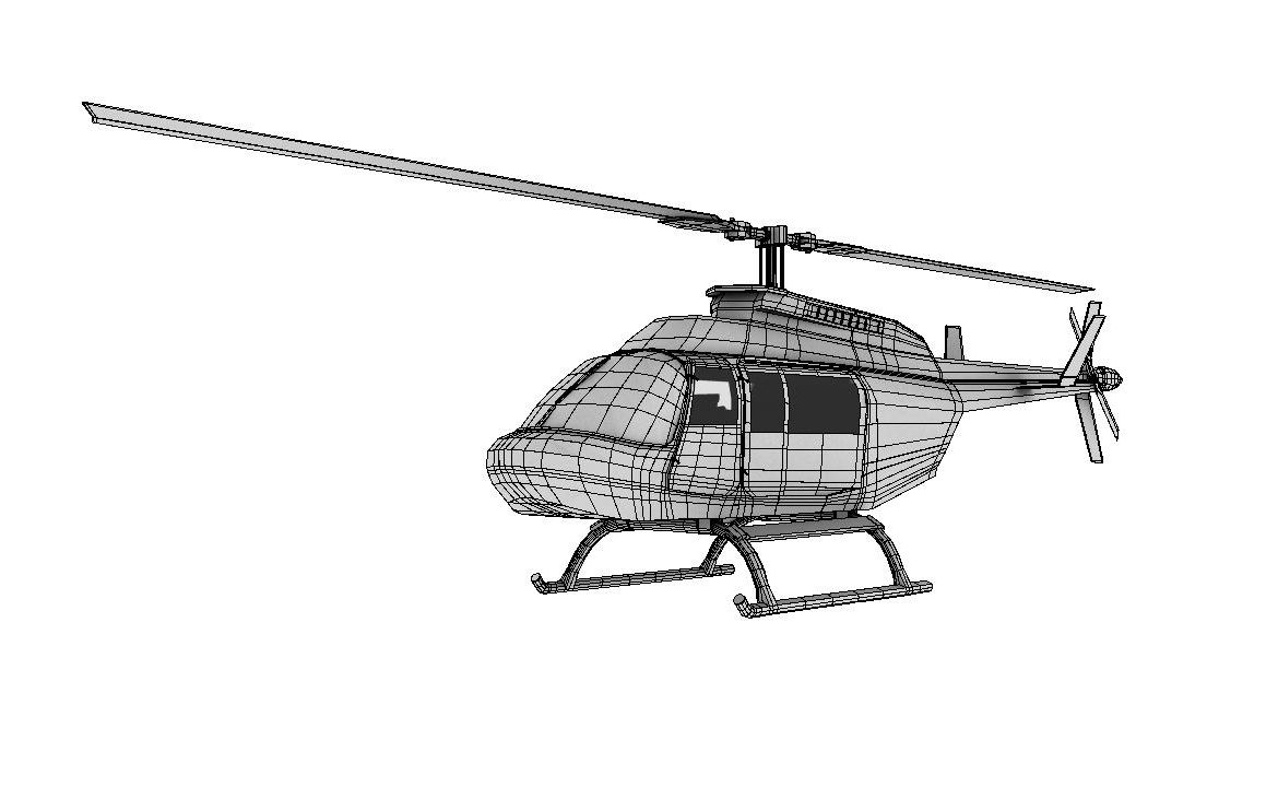 helicopter 3d model 129033