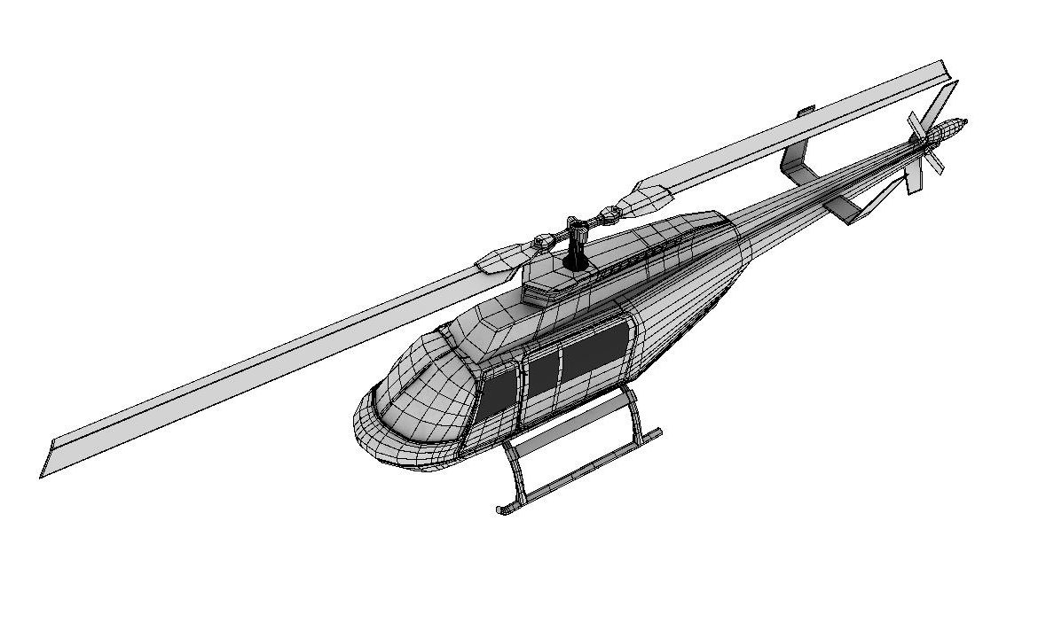 helicopter 3d model 129034