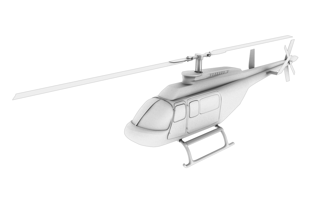 helicopter 3d model 129036