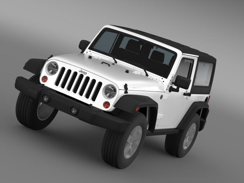jeep wrangler rubicon 2007 3d model 3ds max fbx c4d lwo ma mb hrc xsi obj 160174