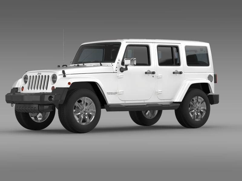 jeep wrangler unlimited indian summer 2014 3d model 3ds max fbx c4d lwo ma mb hrc xsi obj 160366