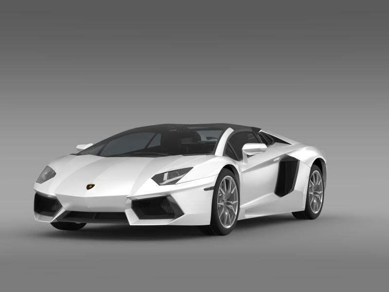 lamborghini aventador lp 700 4 roadster 3d model 3ds max fbx c4d lwo ma mb hrc xsi obj 160660
