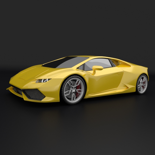 lamborghini huracan racing car restyled 3d model 3ds fbx blend dae obj 162169