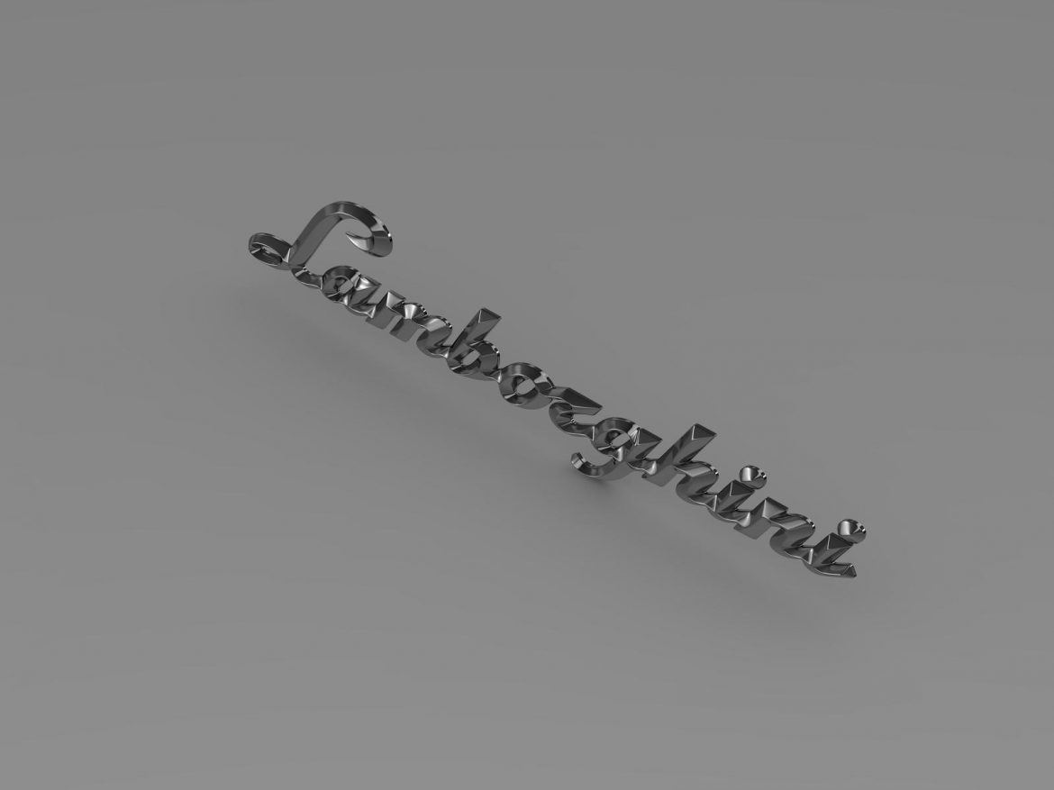 lamborghini logo – letters 3d model 3ds max fbx c4d lwo ma mb hrc xsi obj 163051