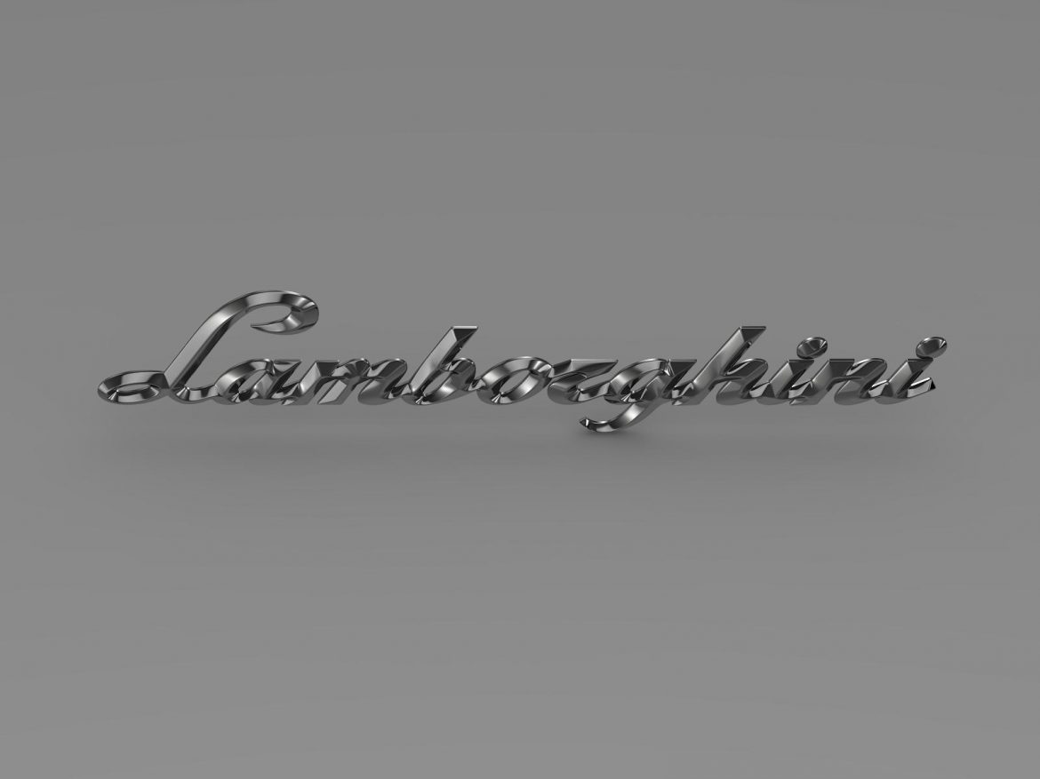 lamborghini logo – letters 3d model 3ds max fbx c4d lwo ma mb hrc xsi obj 163052