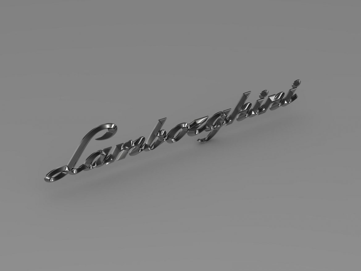 lamborghini logo – letters 3d model 3ds max fbx c4d lwo ma mb hrc xsi obj 163053