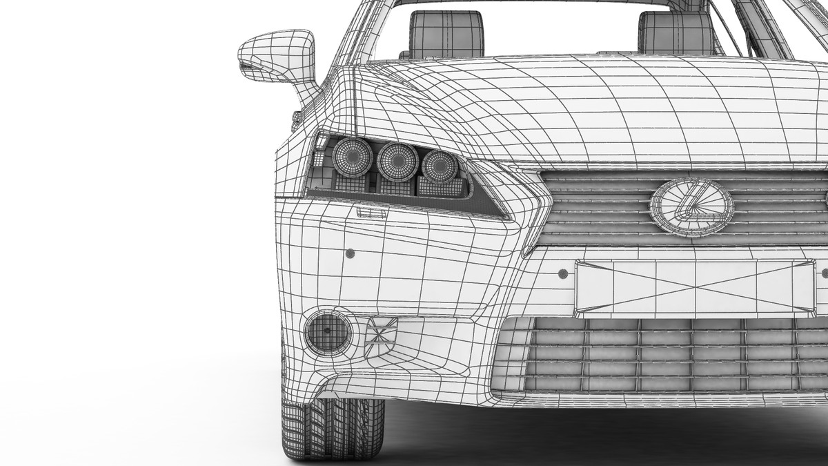 lexus gs 450h 3d model 3ds max fbx c4d lwo ma mb obj 158901