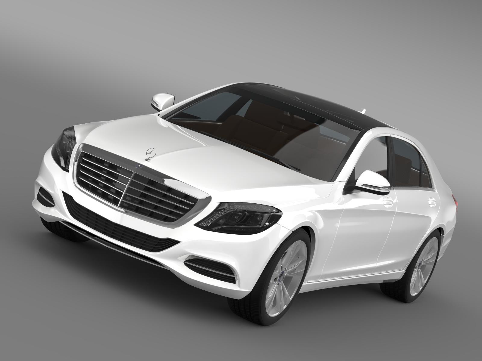 mercedes benz s 350 bluetec w222 2013 3d model 3ds max fbx c4d lwo ma mb hrc xsi 164168