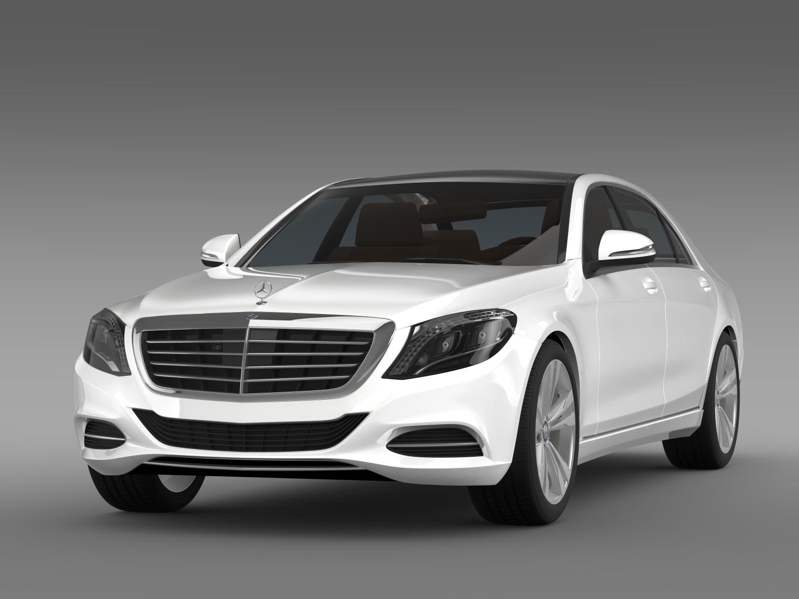 mercedes benz s 350 bluetec w222 2013 3d model 3ds max fbx c4d lwo ma mb hrc xsi 164170