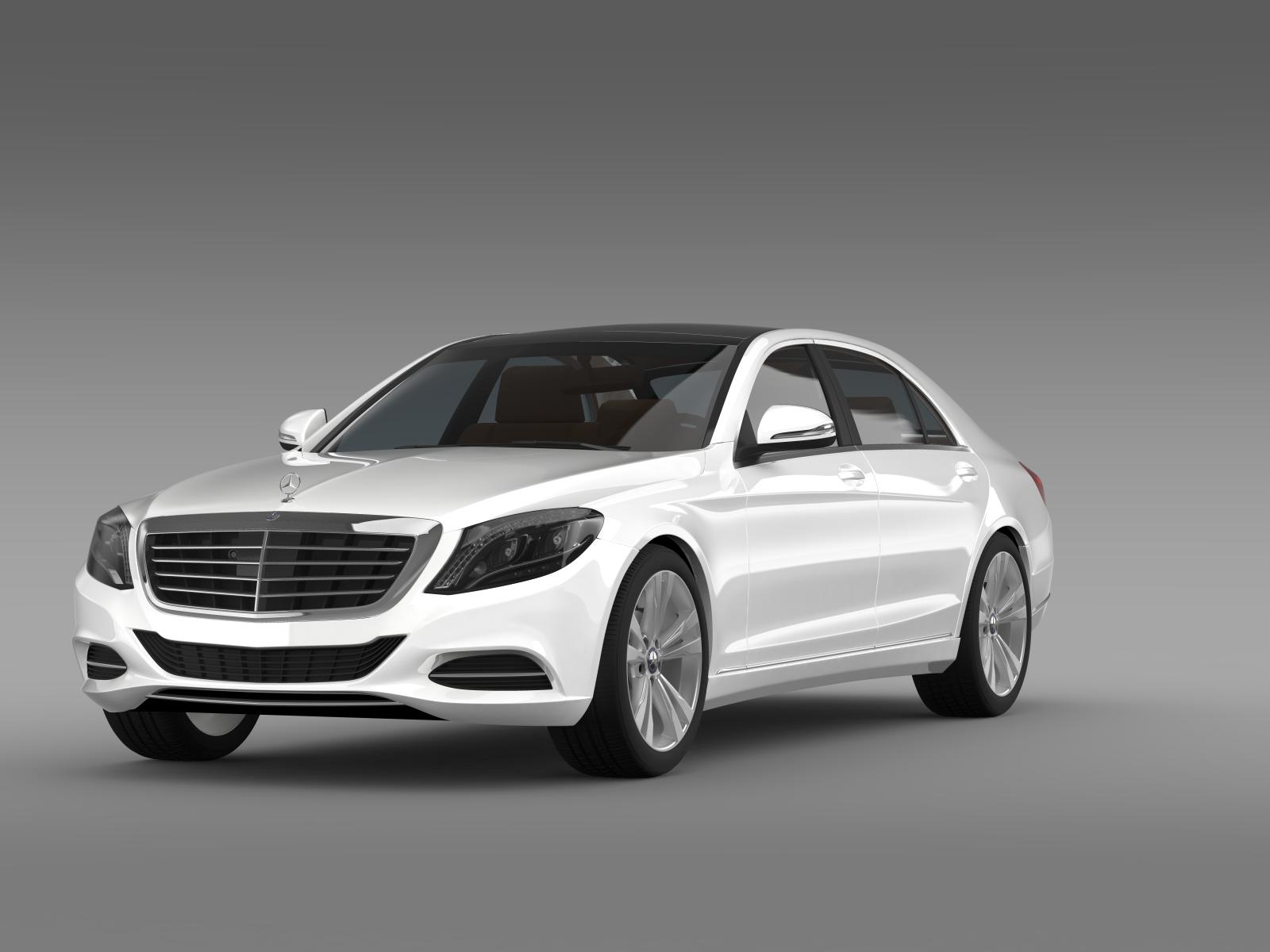 mercedes benz s 350 bluetec w222 2013 3d model 3ds max fbx c4d lwo ma mb hrc xsi 164171