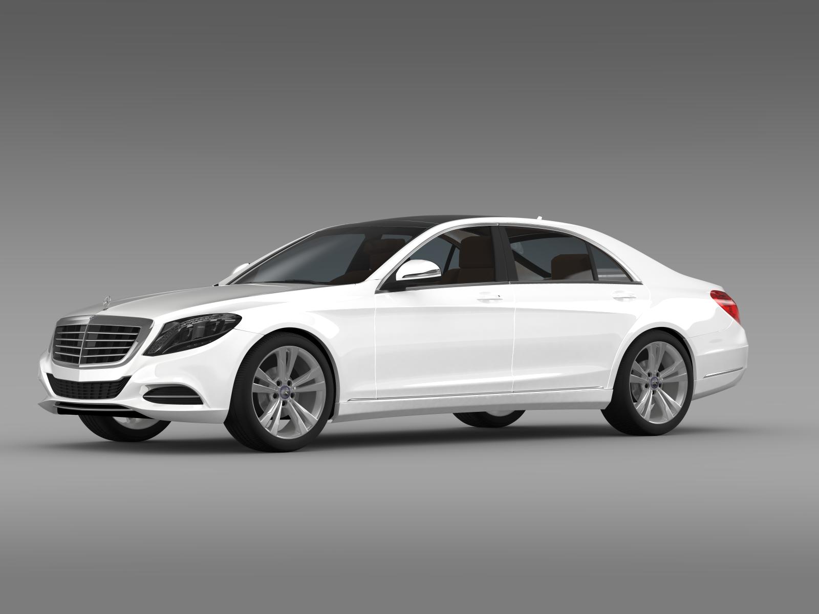 mercedes benz s 350 bluetec w222 2013 3d model 3ds max fbx c4d lwo ma mb hrc xsi 164172