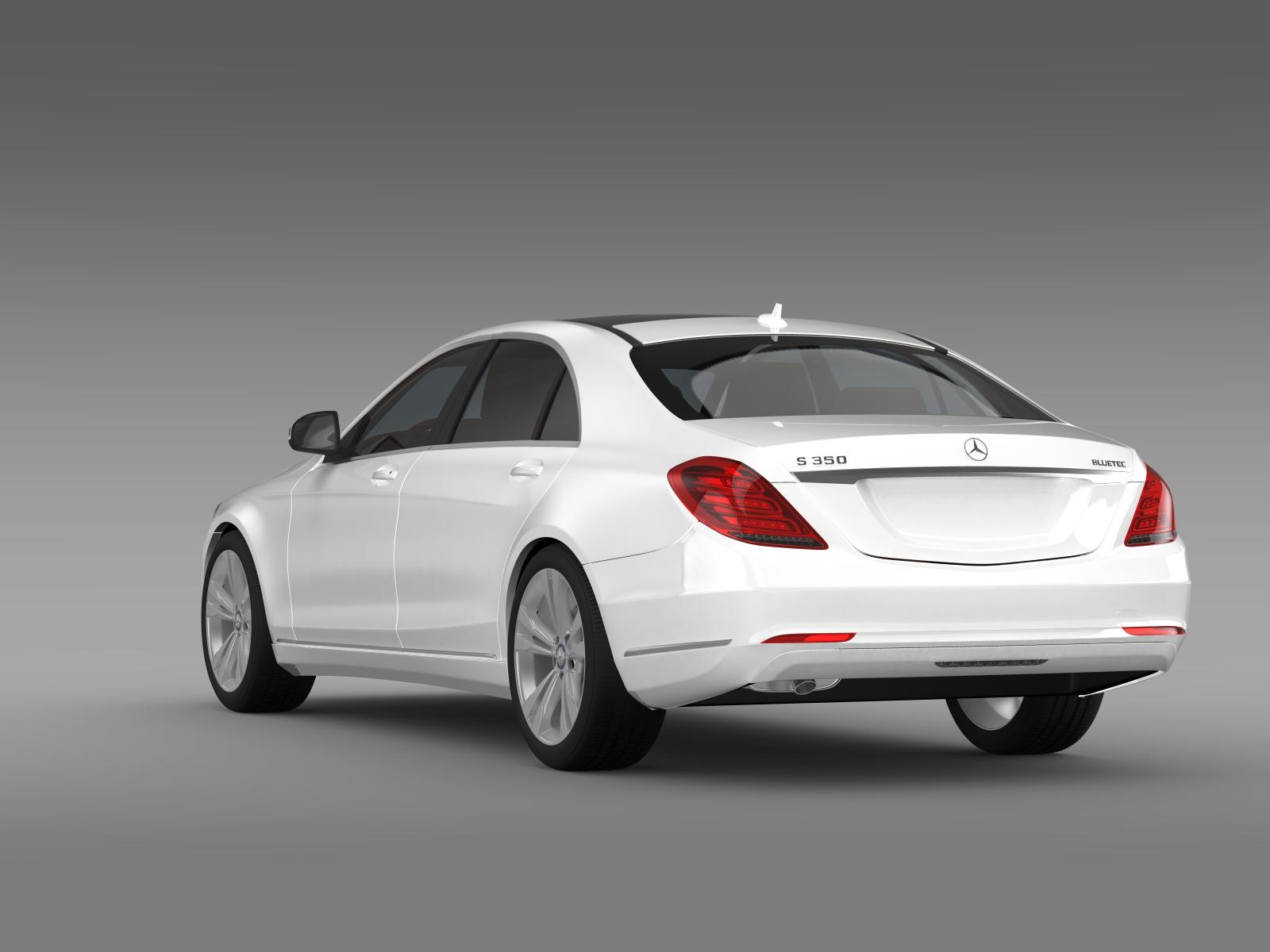 mercedes benz s 350 bluetec w222 2013 3d model 3ds max fbx c4d lwo ma mb hrc xsi 164175