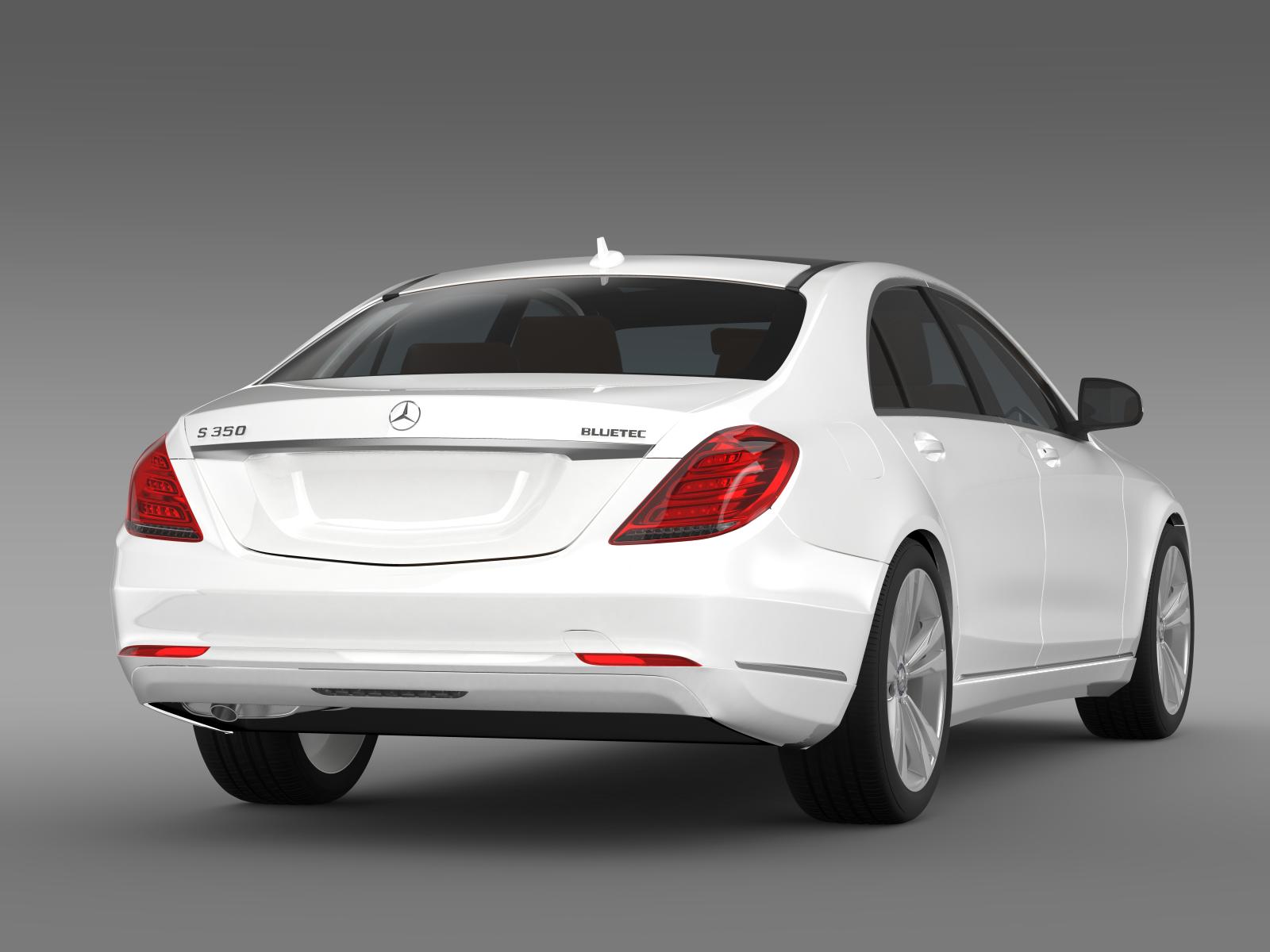 mercedes benz s 350 bluetec w222 2013 3d model 3ds max fbx c4d lwo ma mb hrc xsi 164176