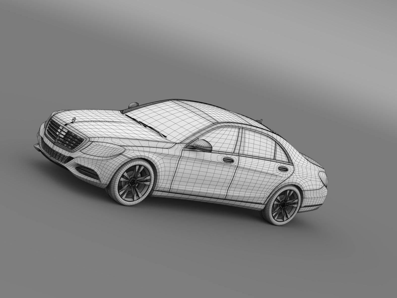 mercedes benz s 350 bluetec w222 2013 3d model 3ds max fbx c4d lwo ma mb hrc xsi 164184