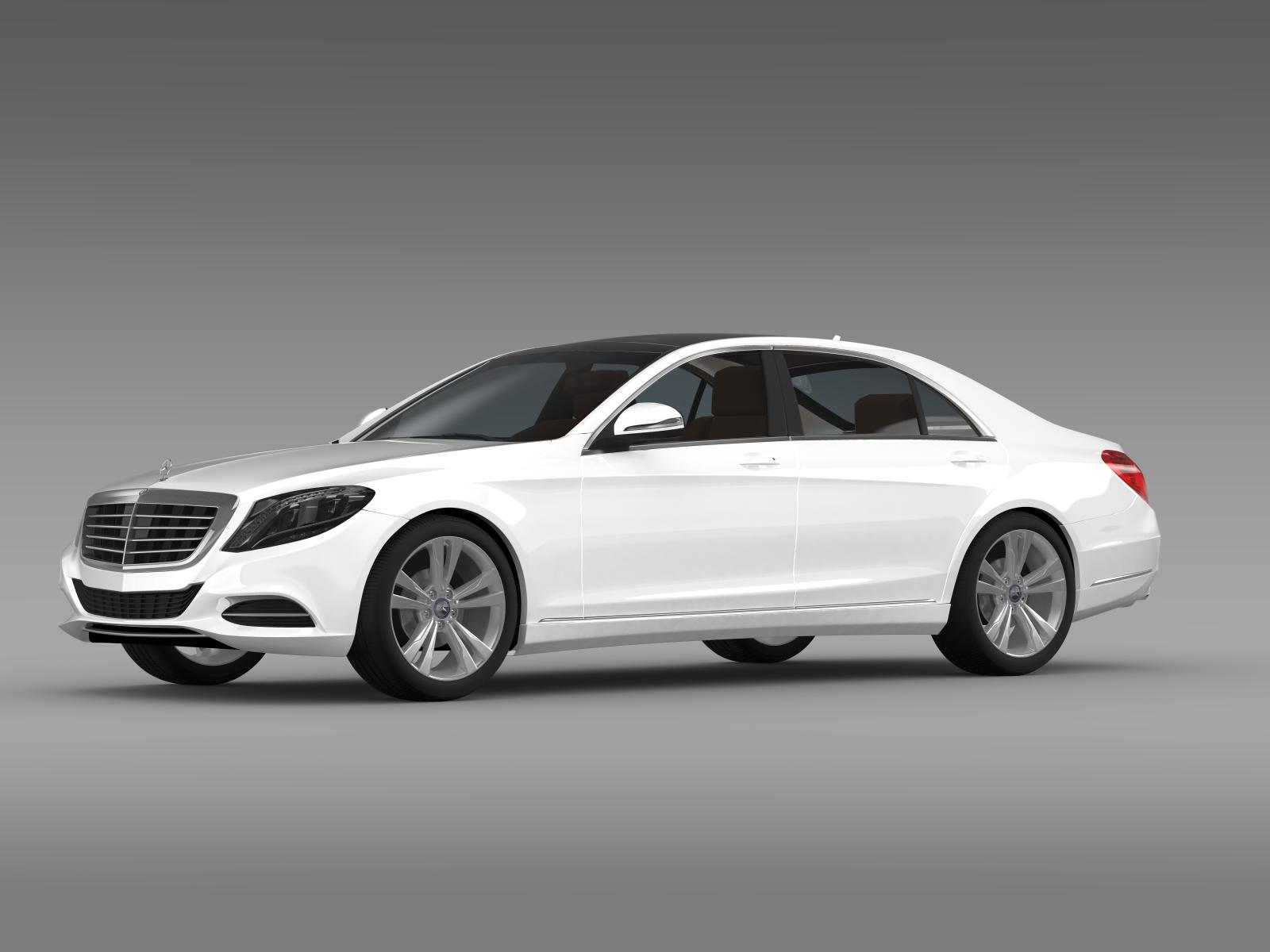 mercedes benz s 500 w222 2013 3d model 3ds max fbx c4d lwo ma mb hrc xsi 164229