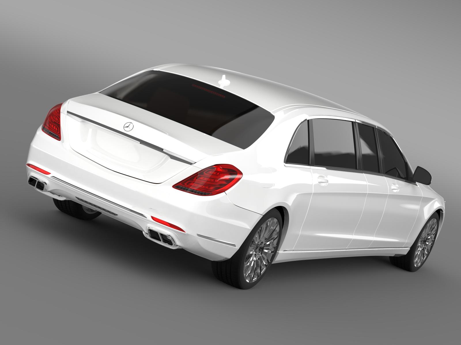 mercedes benz s klasse pullman limousine 2016 3d model 3ds max fbx c4d lwo ma mb hrc xsi obj 164577