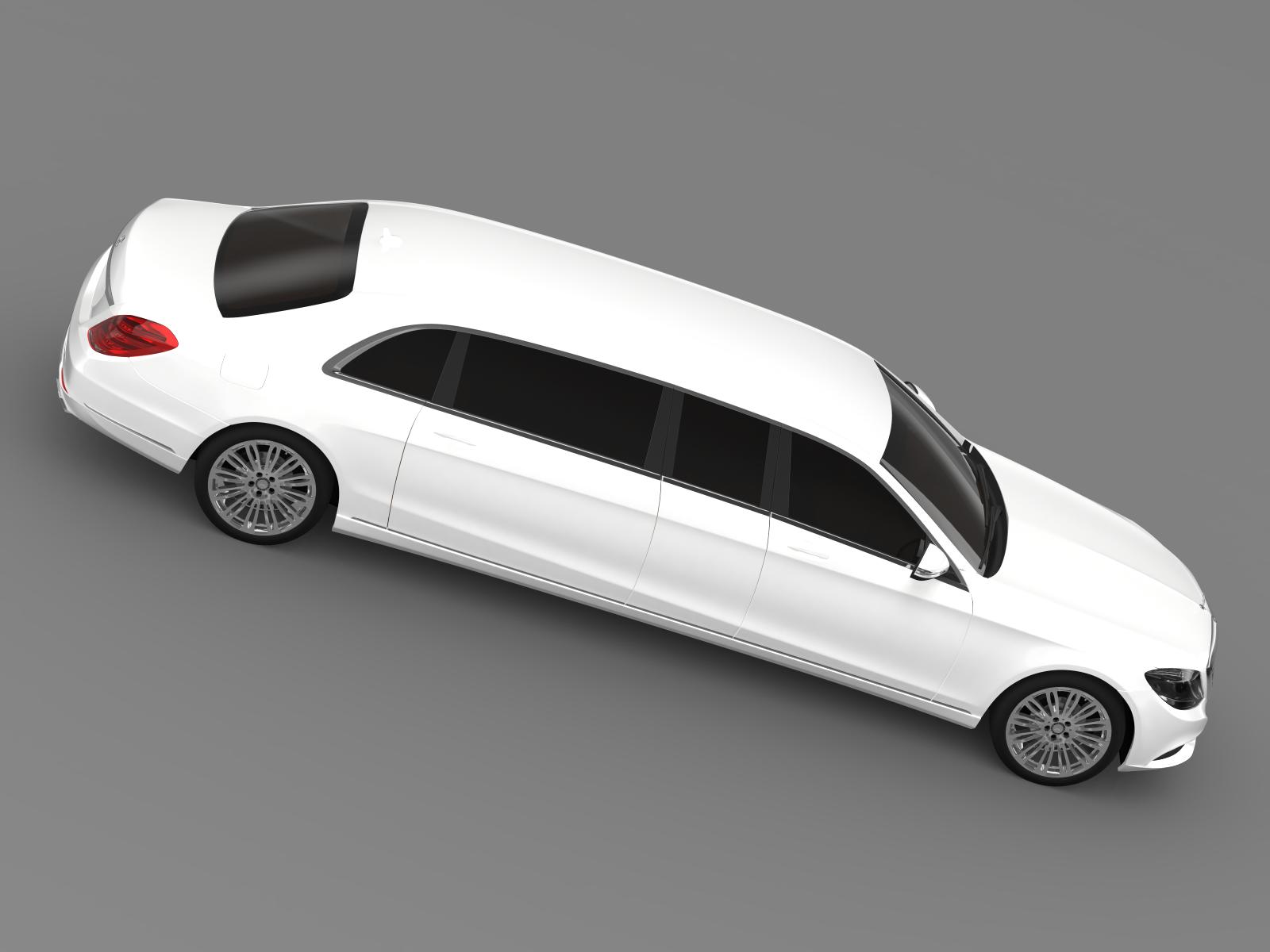mercedes benz s klasse pullman limousine 2016 3d model 3ds max fbx c4d lwo ma mb hrc xsi obj 164586