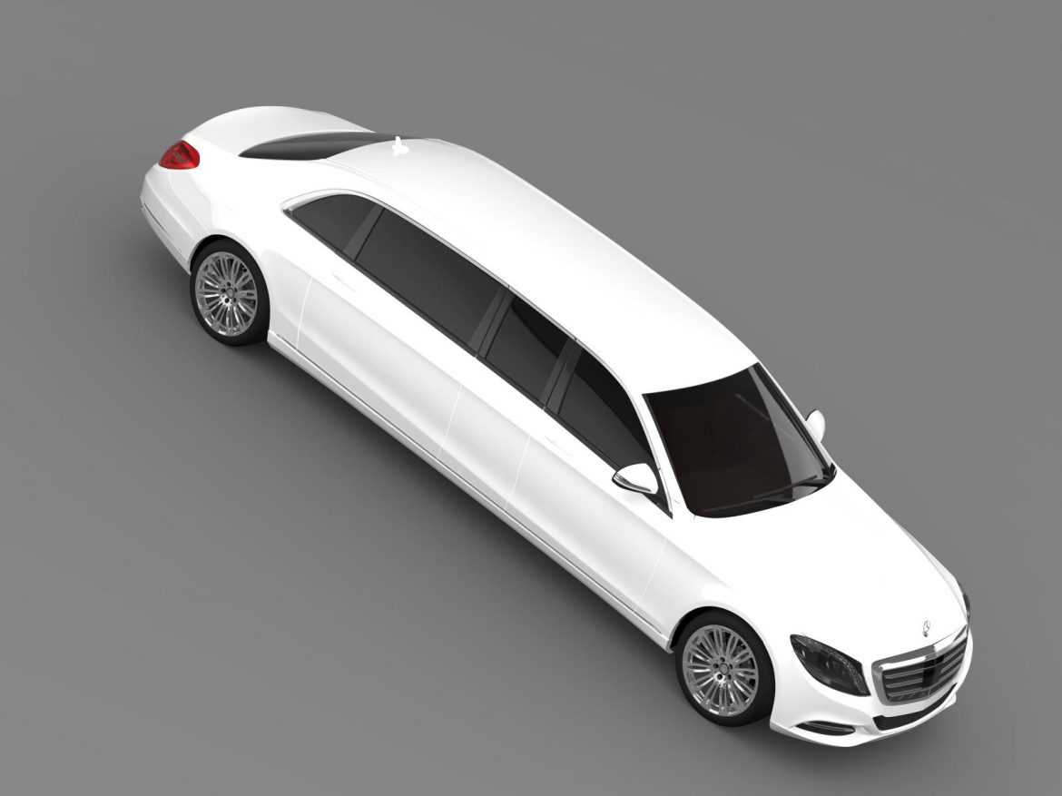 mercedes benz s klasse pullman limousine 2016 3d model 3ds max fbx c4d lwo ma mb hrc xsi obj 164587