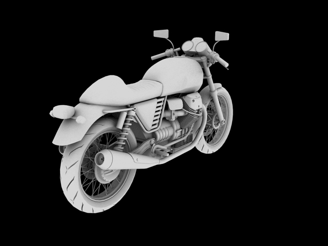moto guzzi v7 cafe classic 2010 3d model 3ds max c4d obj 151658