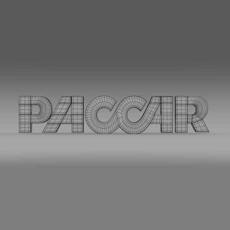 paccar logo 3d model 3ds max fbx c4d lwo ma mb hrc xsi obj 149497