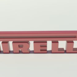 pirelli logo 3d model 3ds max dxf w3d obj 119212