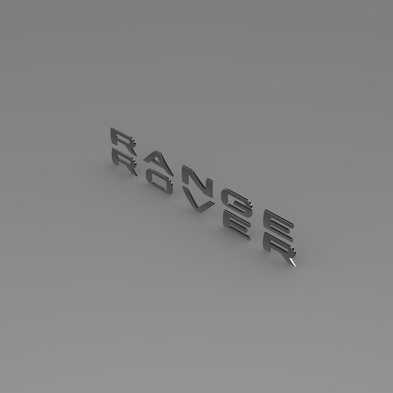 Range Rover lettering logo 3D Model - FlatPyramid