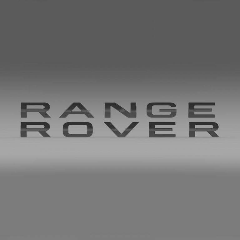 Range Rover lettering logo 3D Model | FlatPyramid