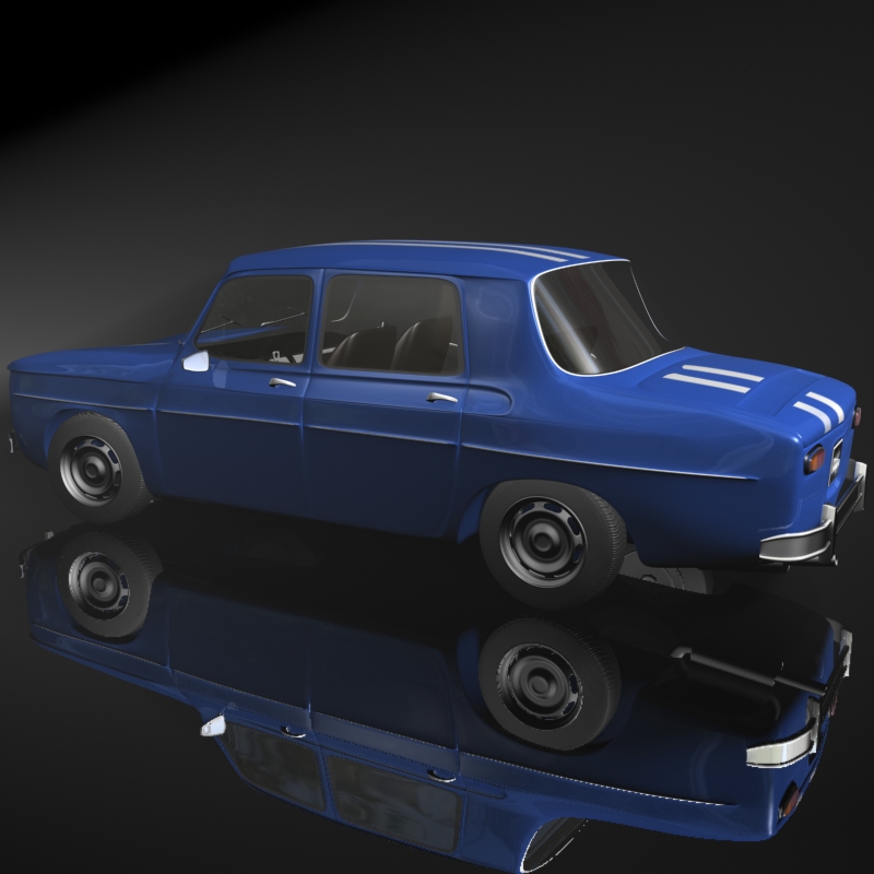 renault 8 gordini 3d model 3ds max fbx obj 118967