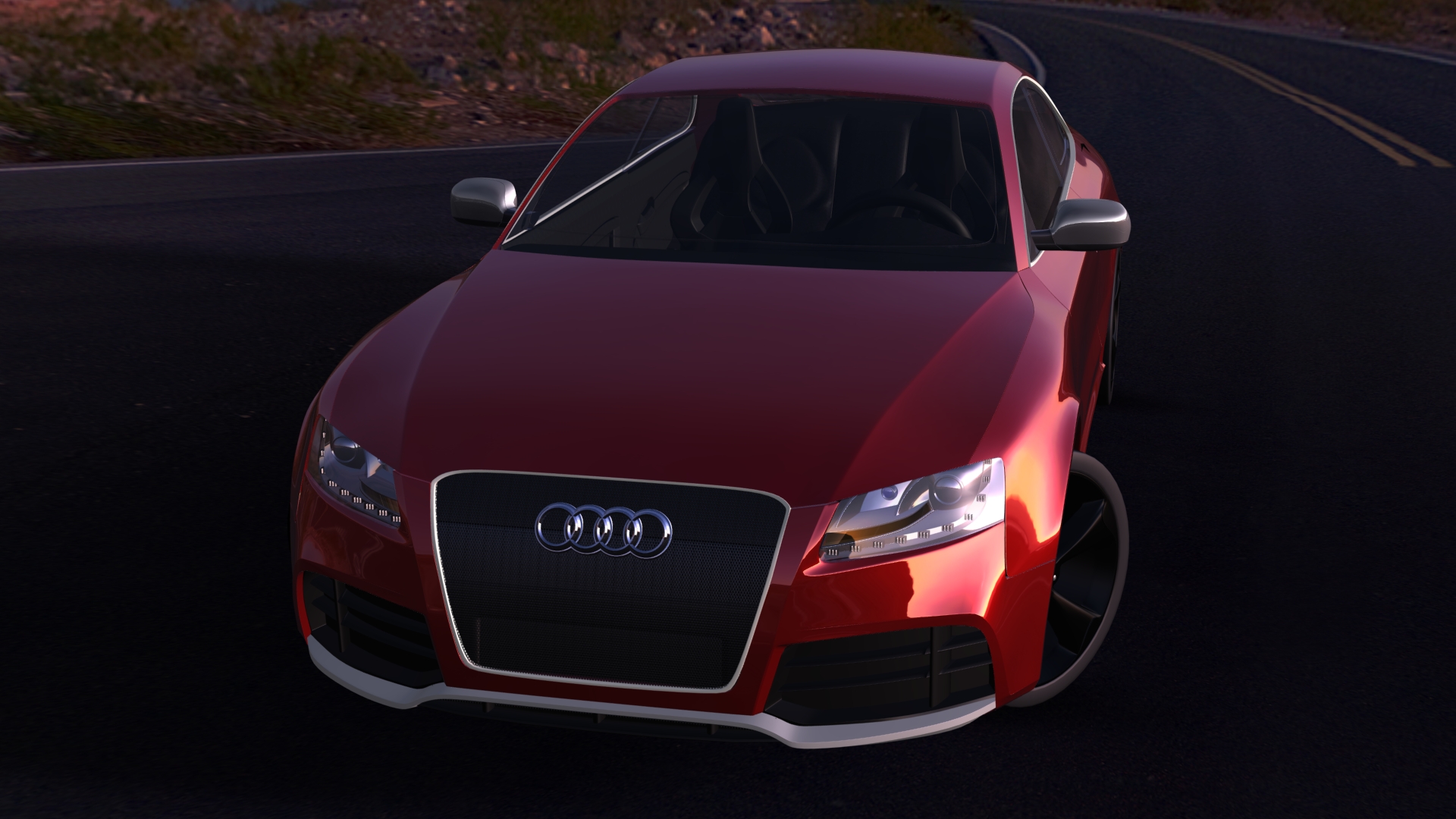 Rigged Audi Rs5 Car 3d Model Flatpyramid