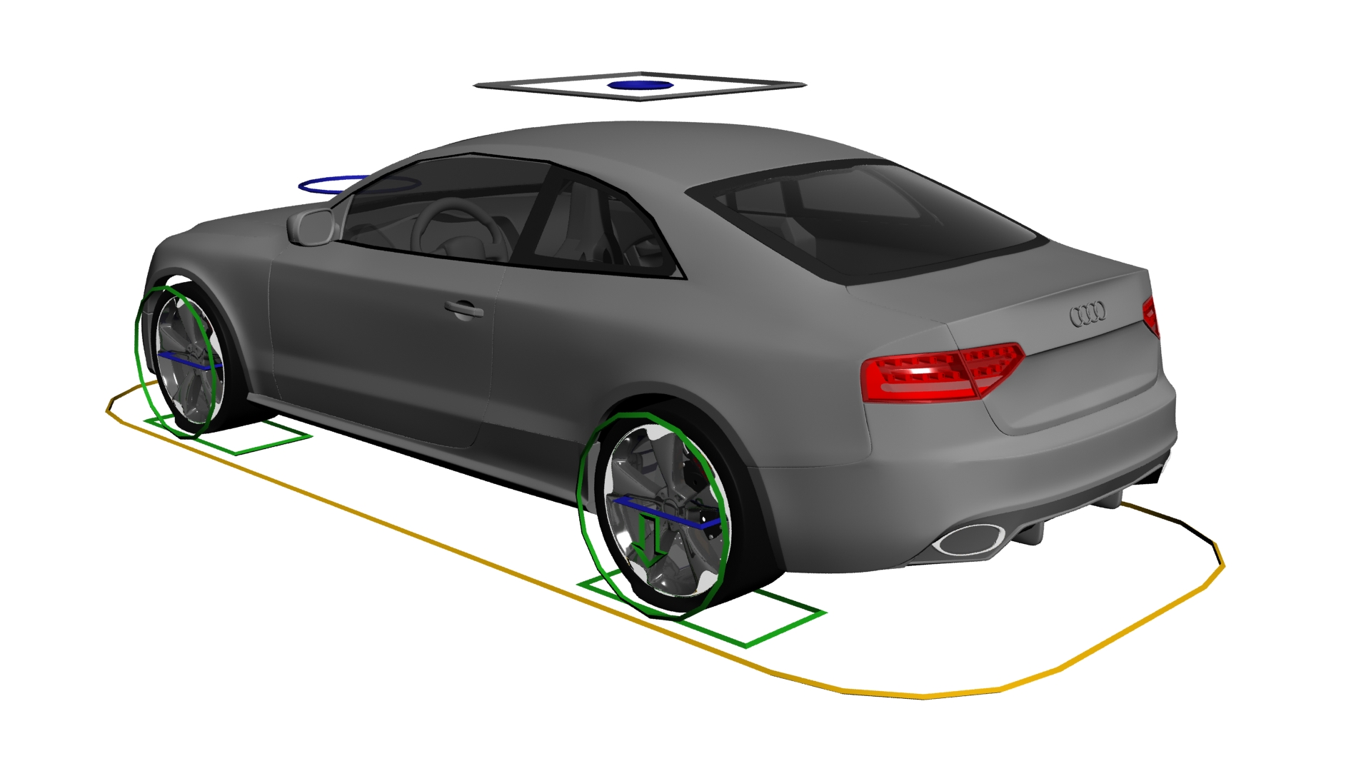 Rigged Audi Rs5 Car 3d Model Flatpyramid