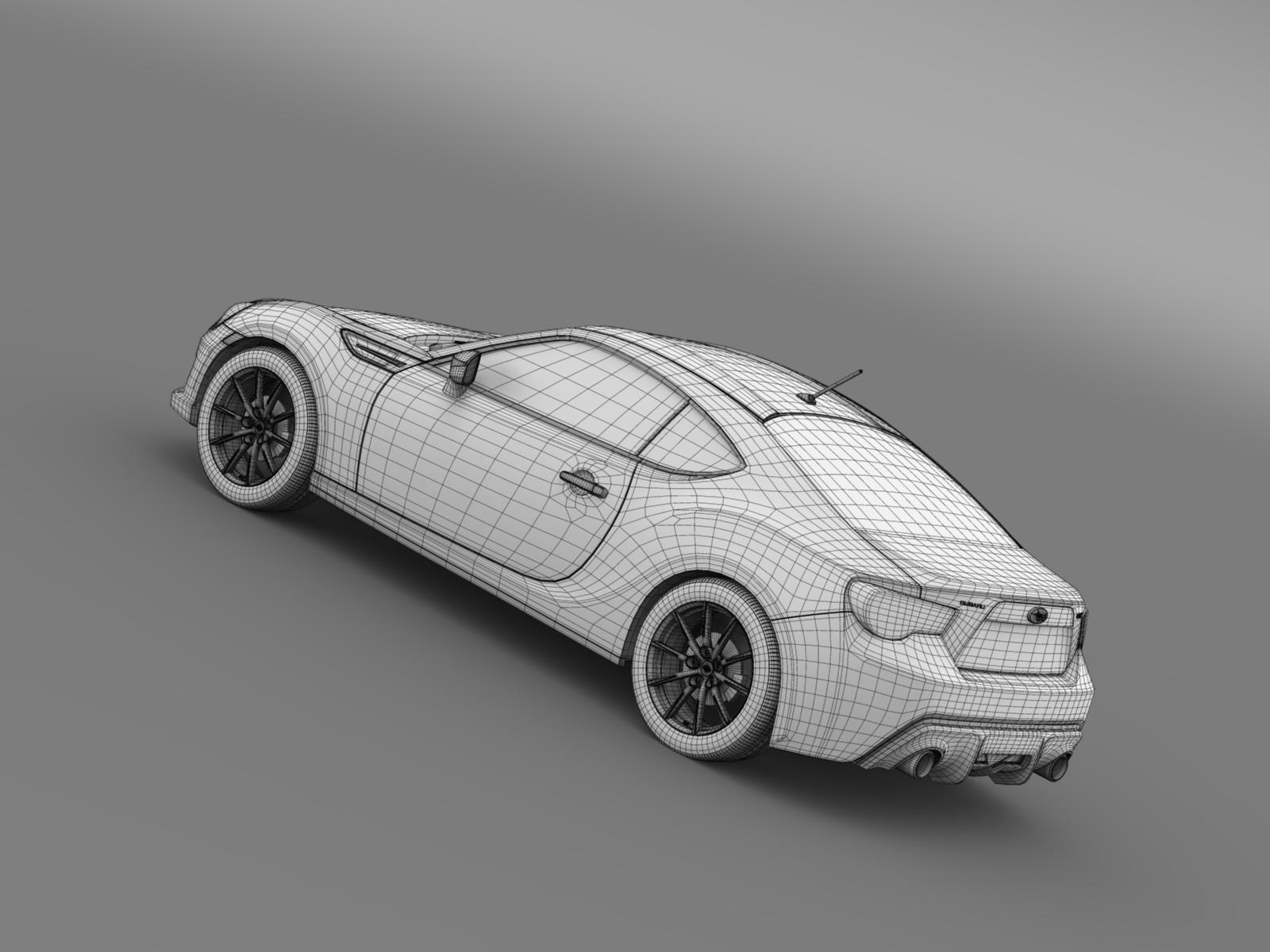 subaru brz 2.0r zc6 2012 3d model 3ds max fbx c4d lwo ma mb hrc xsi obj 163148