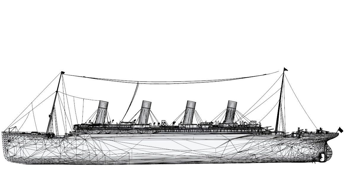 titanic 3d model 3ds dxf dwg skp obj 163731