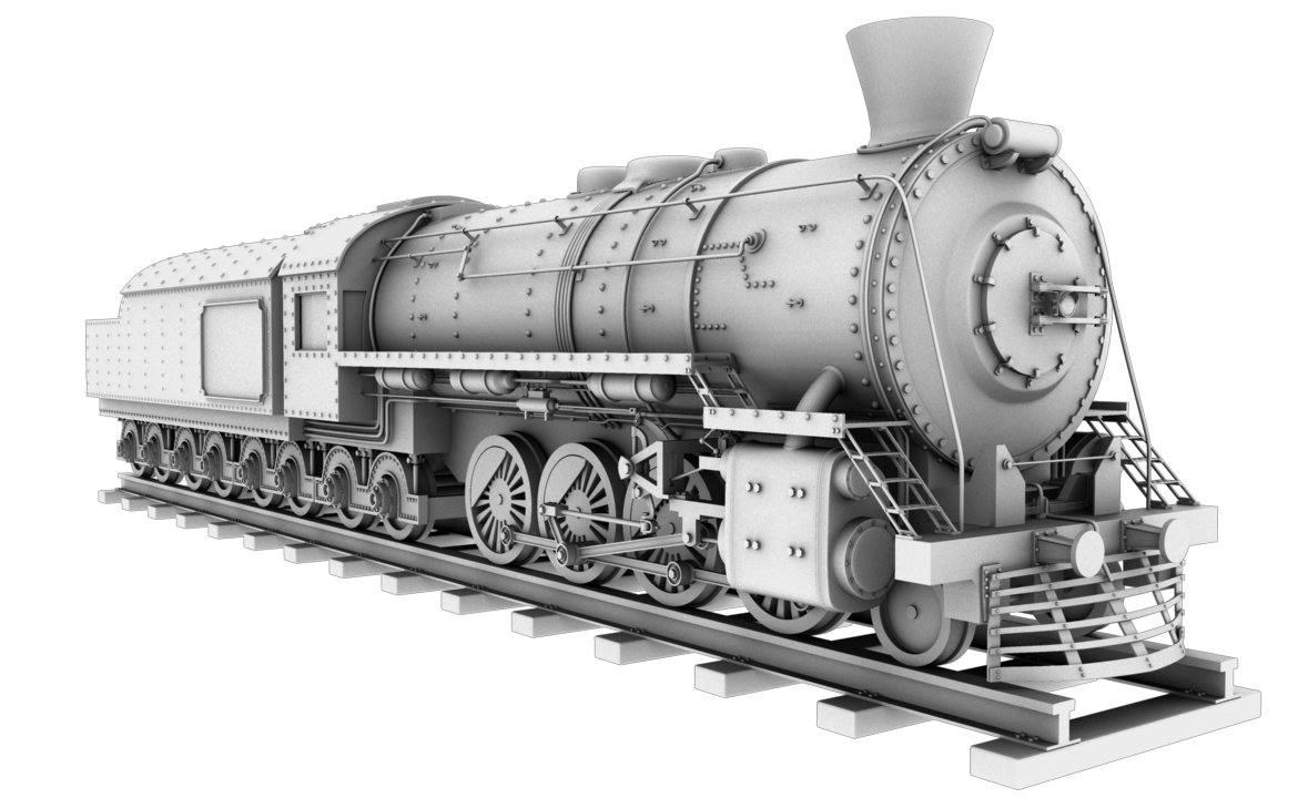train engine 3d model obj 129029