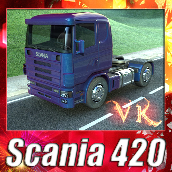truck scania 420 high detail 3d model max fbx obj 131679