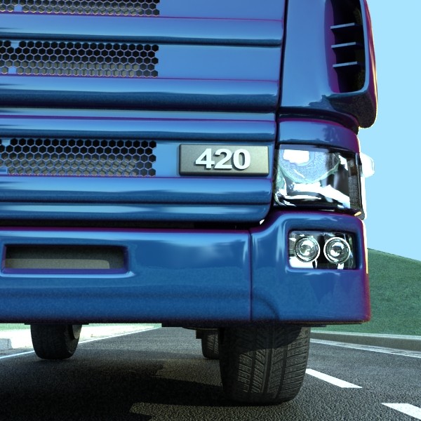 truck scania 420 high detail 3d model max fbx obj 131689