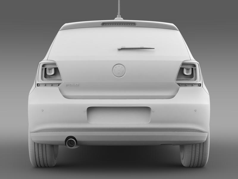 volkswagen polo 5d 2009-2013 3d model 3ds max fbx c4d lwo ma mb hrc xsi obj 161142