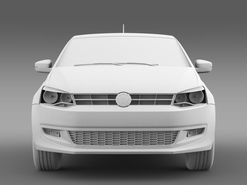 volkswagen polo bifuel 5d 2010-2013 3d model 3ds max fbx c4d lwo ma mb hrc xsi obj 161162