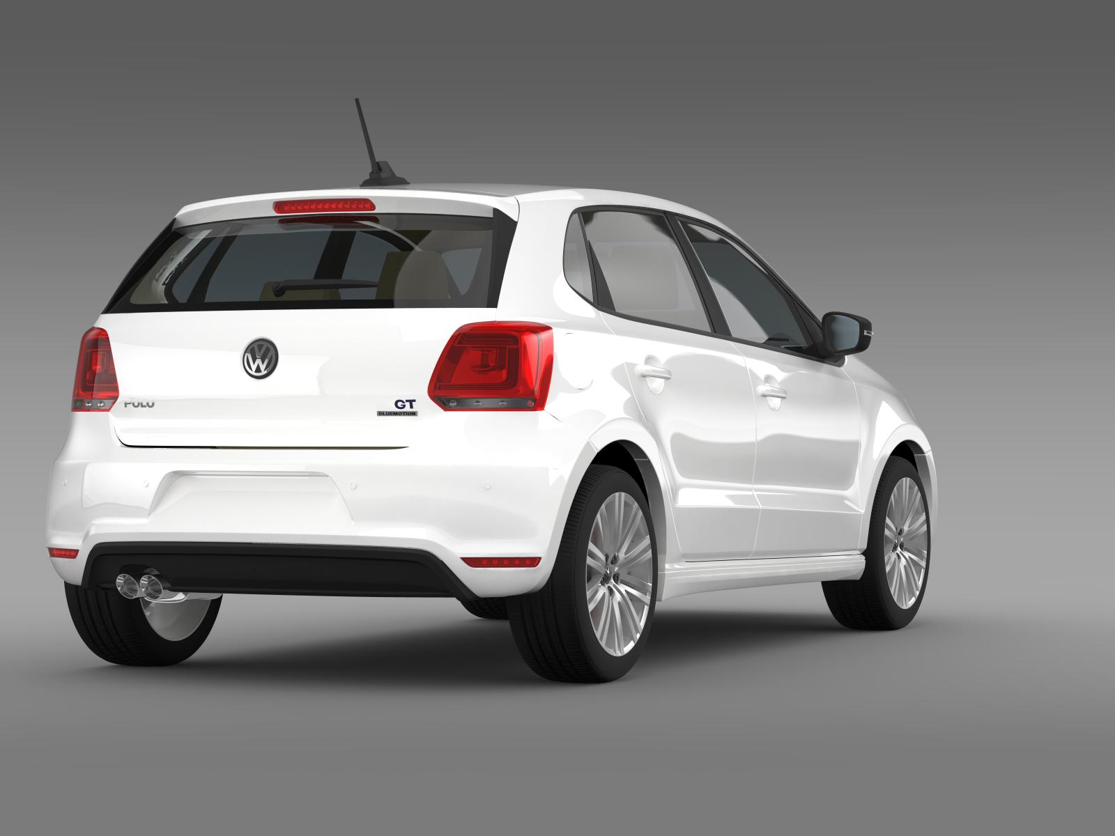 volkswagen polo bluegt 5d 2009-2013 3d model 3ds max fbx c4d lwo ma mb hrc xsi obj 161927