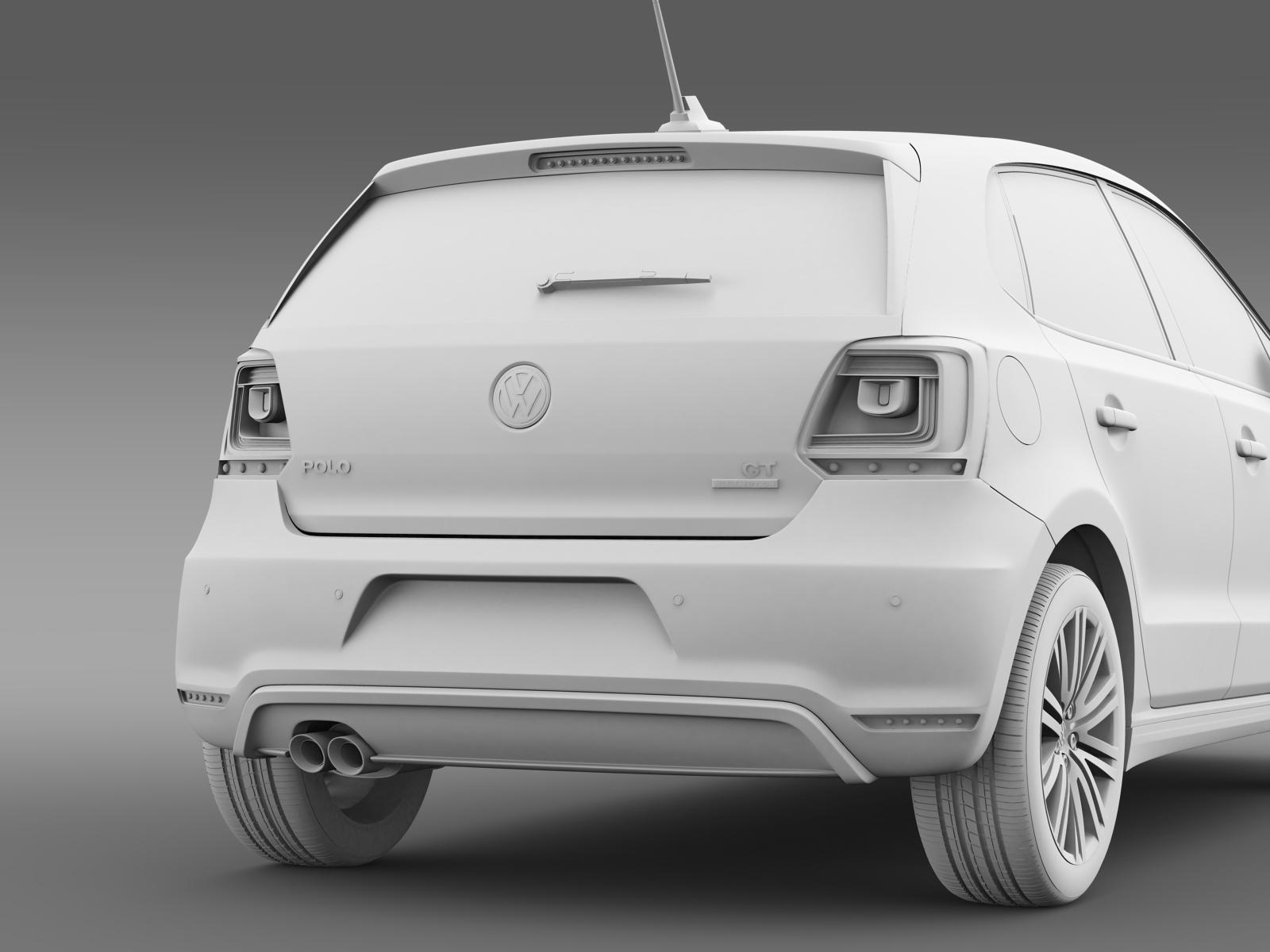 volkswagen polo bluegt 5d 2009-2013 3d model 3ds max fbx c4d lwo ma mb hrc xsi obj 161935