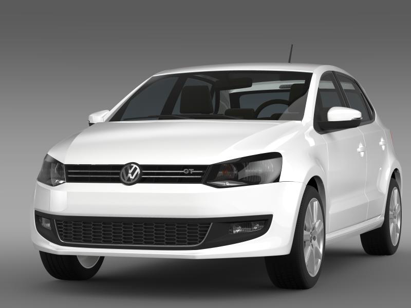 volkswagen polo gt 2013 3d model 3ds max fbx c4d lwo ma mb hrc xsi obj 161171