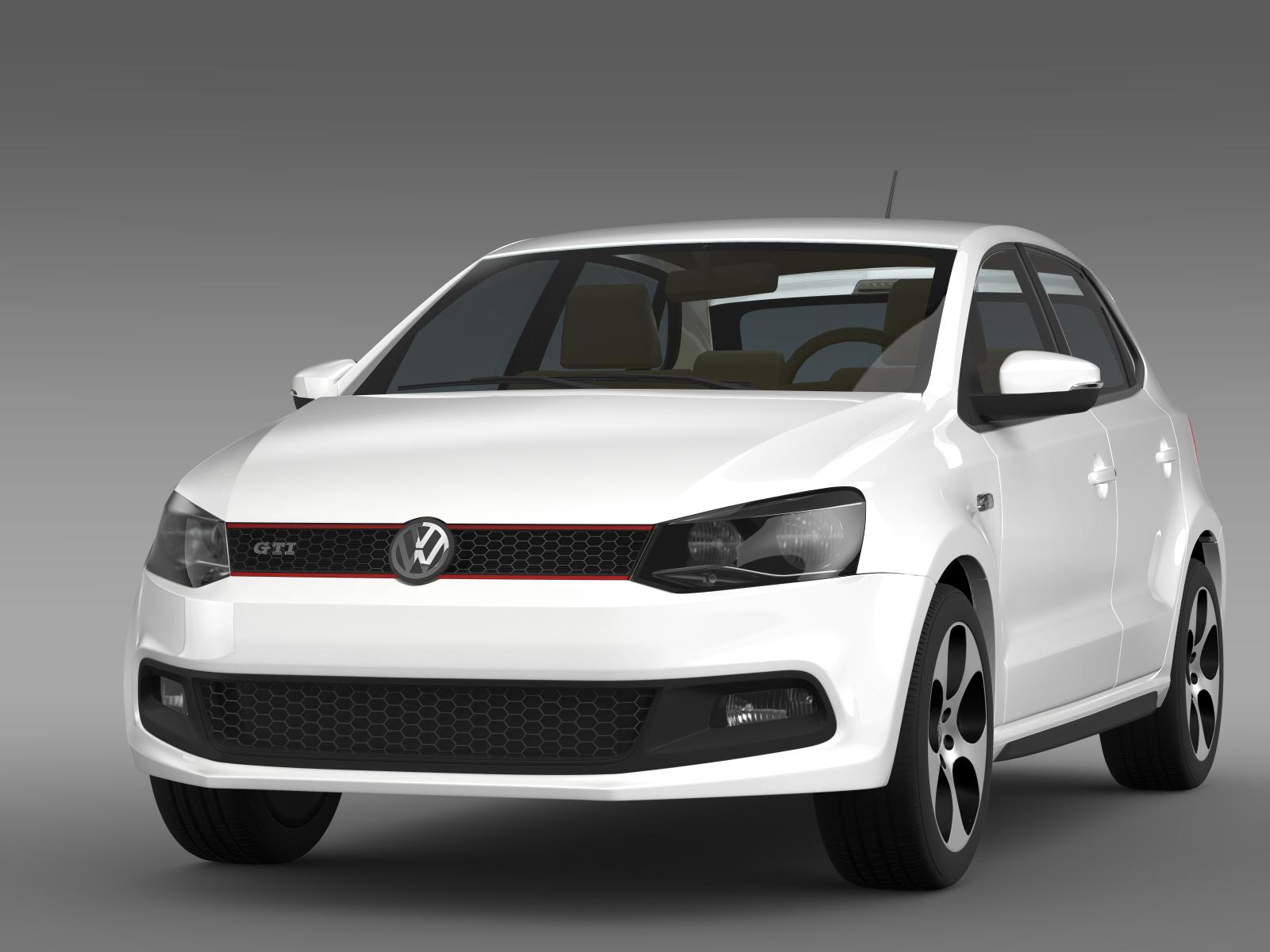 volkswagen polo gti 5d 2009-2013 3d model 3ds max fbx c4d lwo ma mb hrc xsi obj 161983