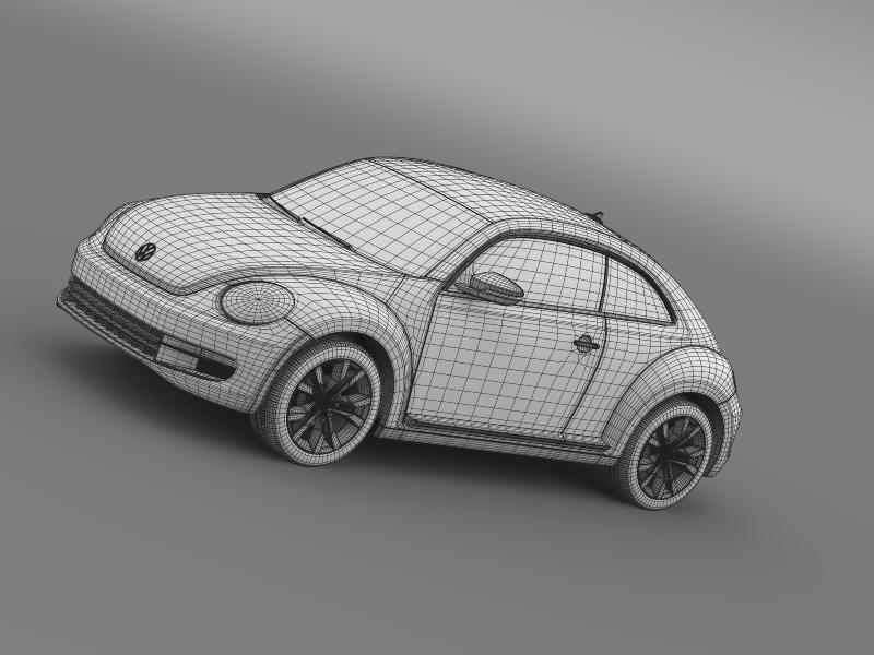 vw beetle tdi 2013 3d model 3ds max fbx c4d lwo ma mb hrc xsi obj 147519
