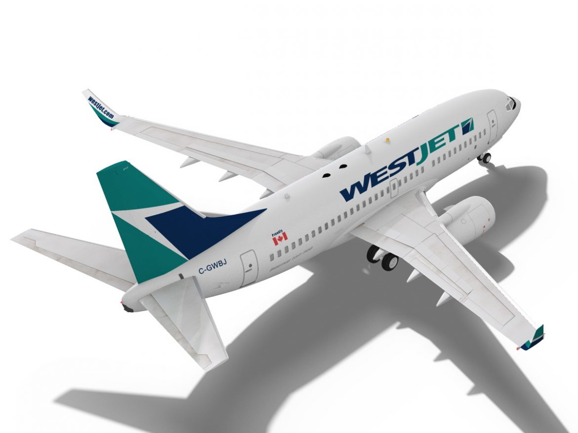 westjet boeing 737-700w 3d model max fbx c4d ma mb obj 121041
