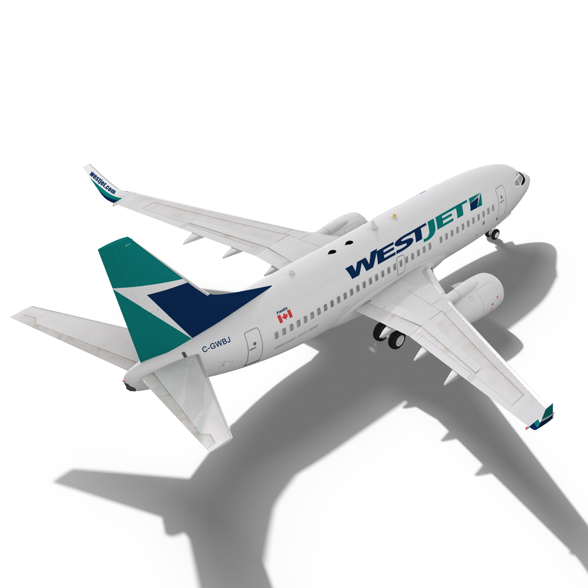 westjet boeing 737-700w 3d model max fbx c4d ma mb obj 121041