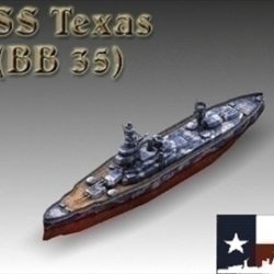 ww2 battleship texas uss bb 35 3d model 3ds max x lwo ma mb obj 111156
