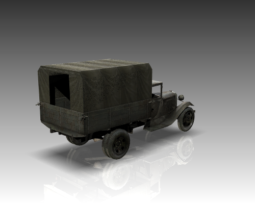 ww2 gaz aa soviet cargo truck. 3d model 3ds max x lwo ma mb obj 111141