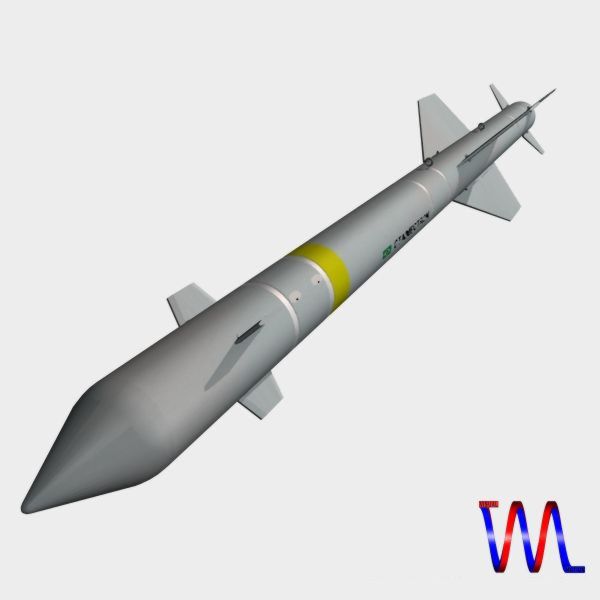 brazillian mar-1 arm missile 3d model 3ds dxf cob x obj 154735