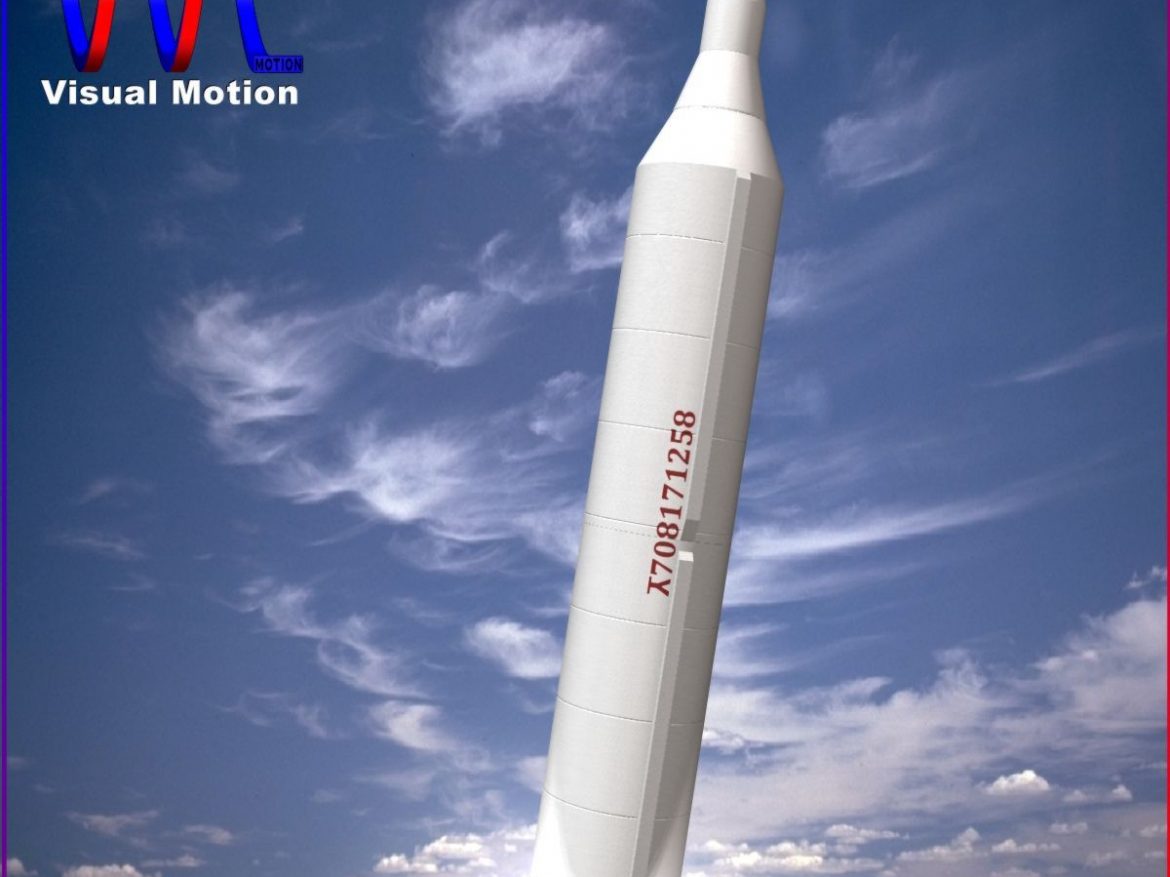 dprk bm25 musudan 2 stage missile 3d model 3ds dxf cob x obj 152797