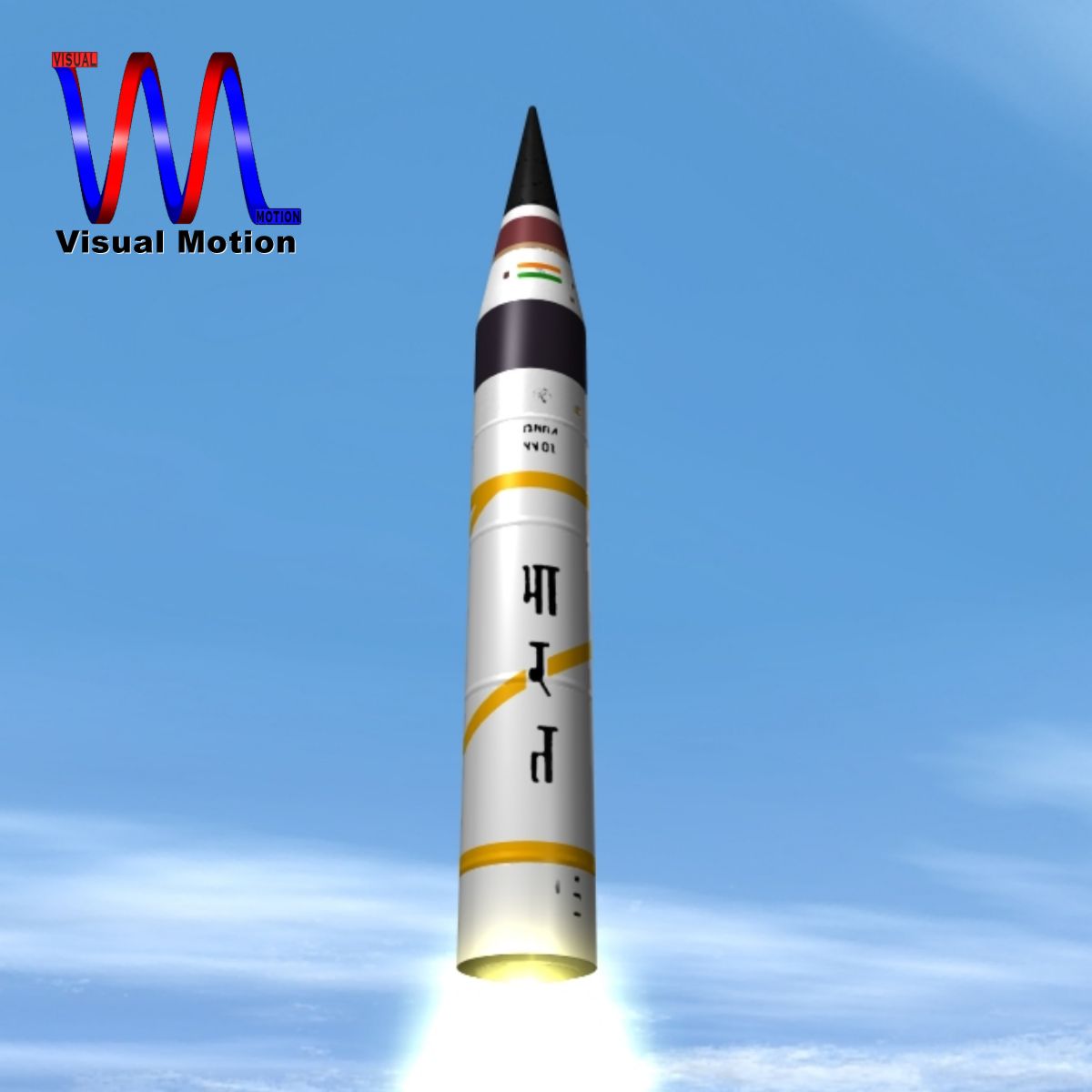 drdo agni-5-01 test missile 3d model 3ds dxf cob x other obj 136268